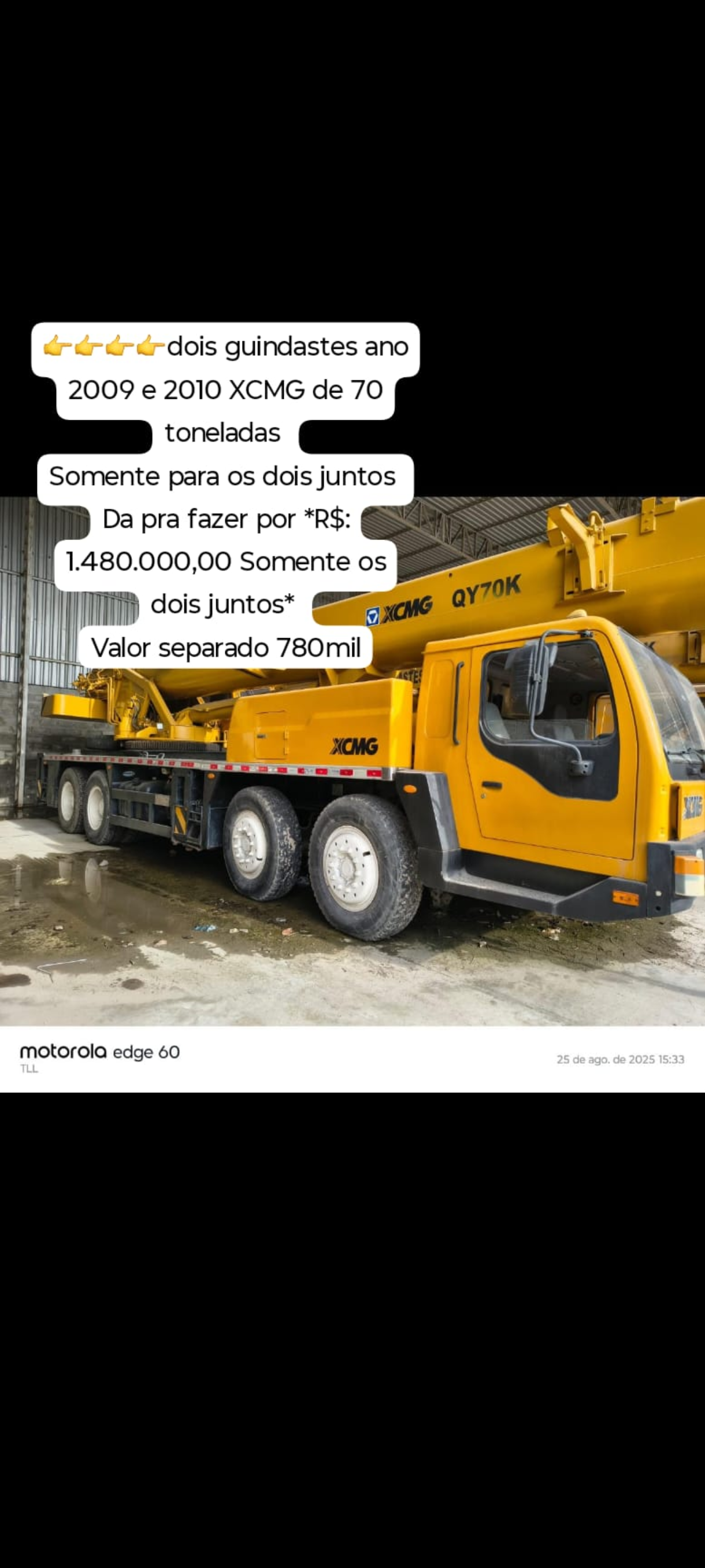 Guindaste XCMG 70 toneladas 2010